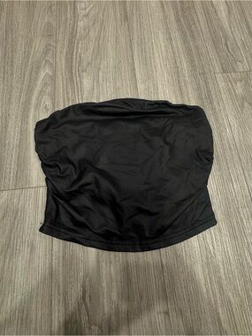 SHEIN Black Strapless Crop Tube Top